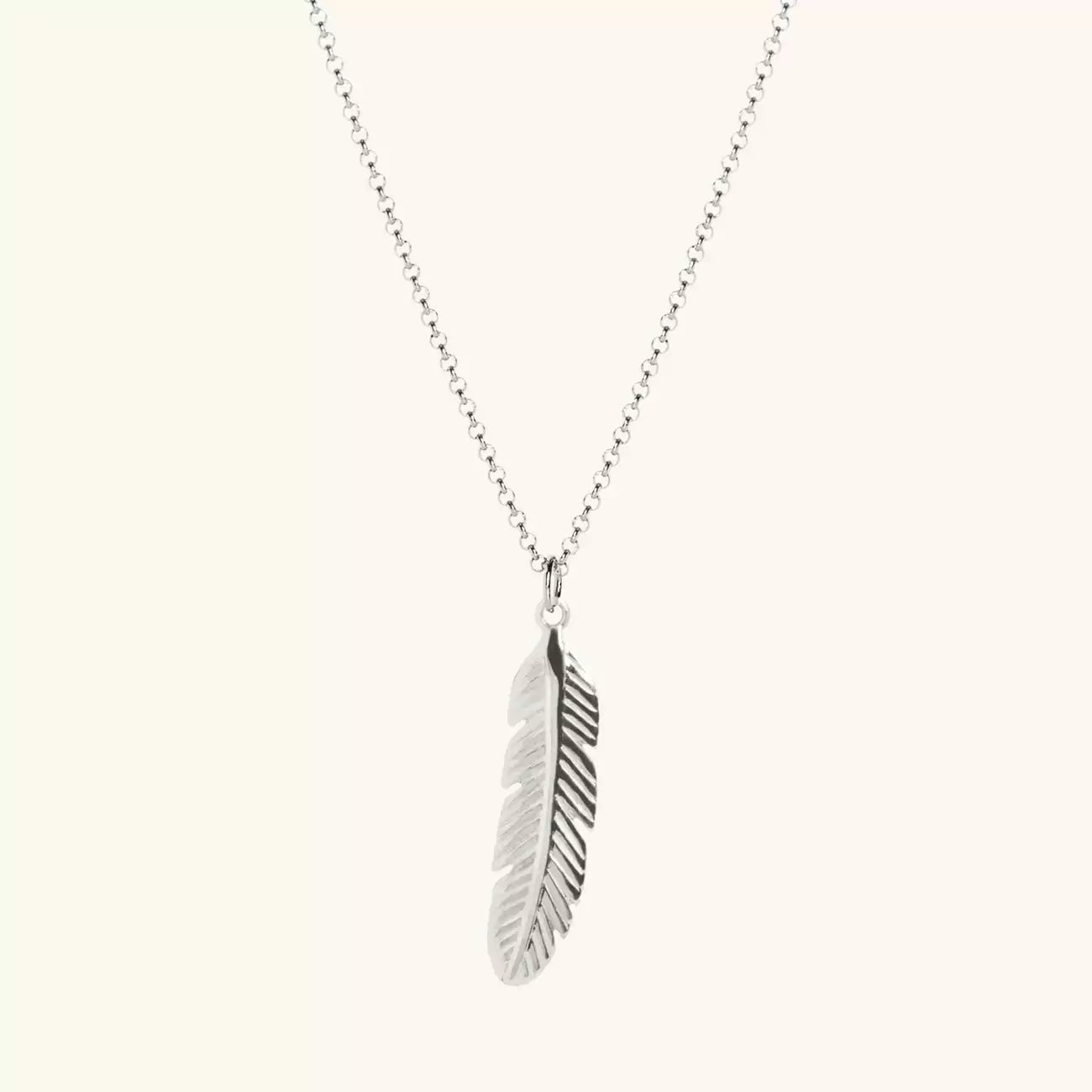 Feather Necklace Silver And Gold