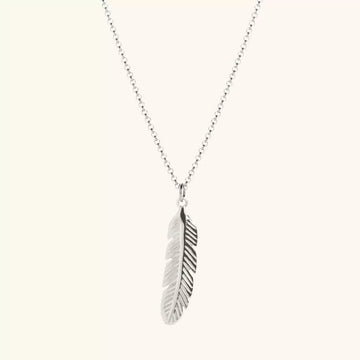 Feather Necklace Silver And Gold