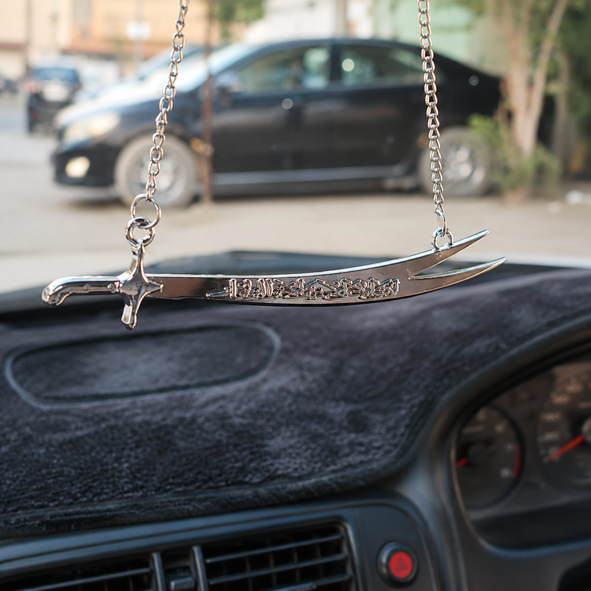 Zulfiqar Sword Car Hanger - Stainless Steel