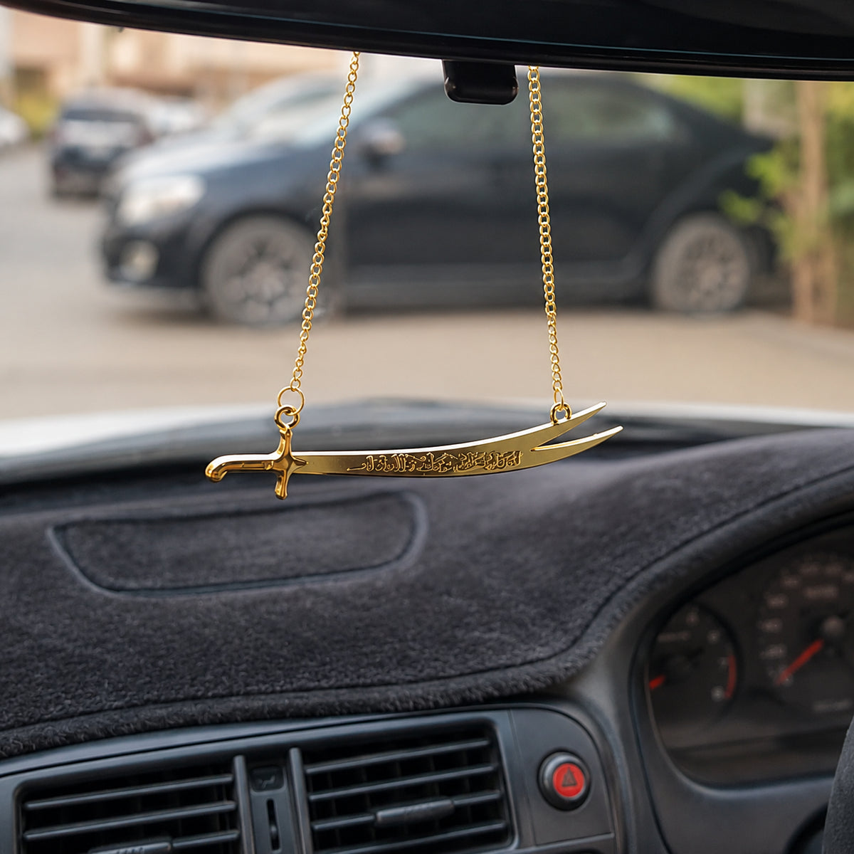 Zulfiqar Sword Car Hanger - Stainless Steel