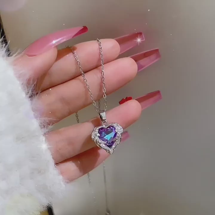 Mystic Heart Pendant Necklace For Women