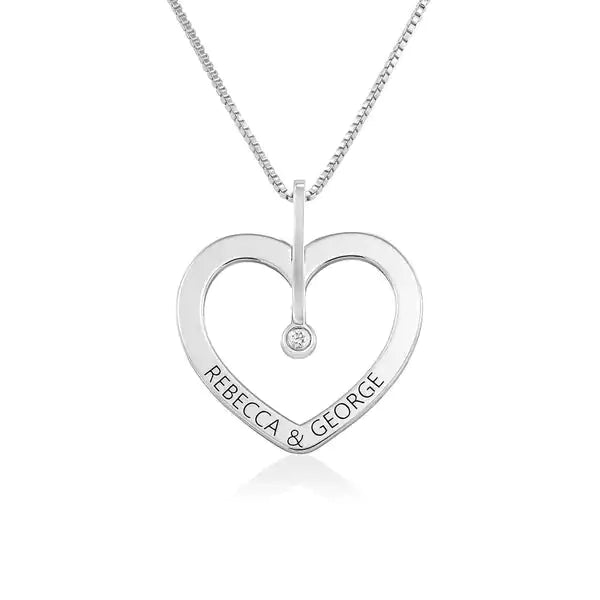 Personlized Love Necklace with Diamond