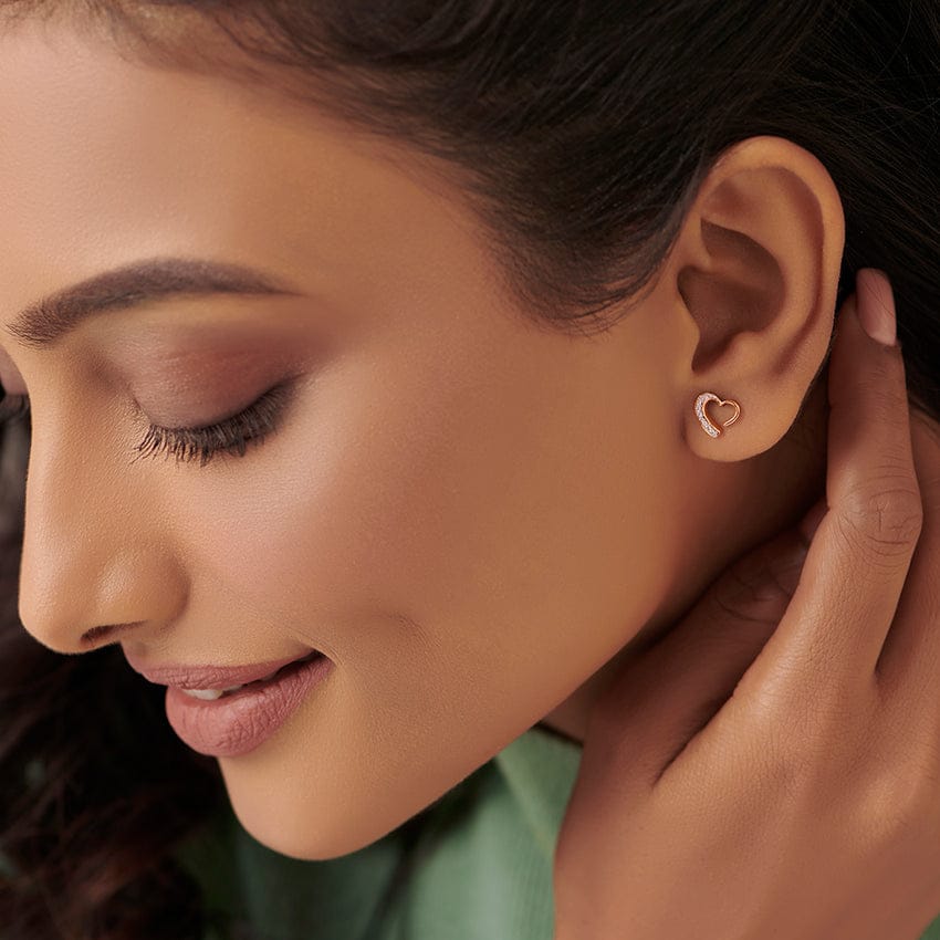 Heart Shaped Earring 925 Silver