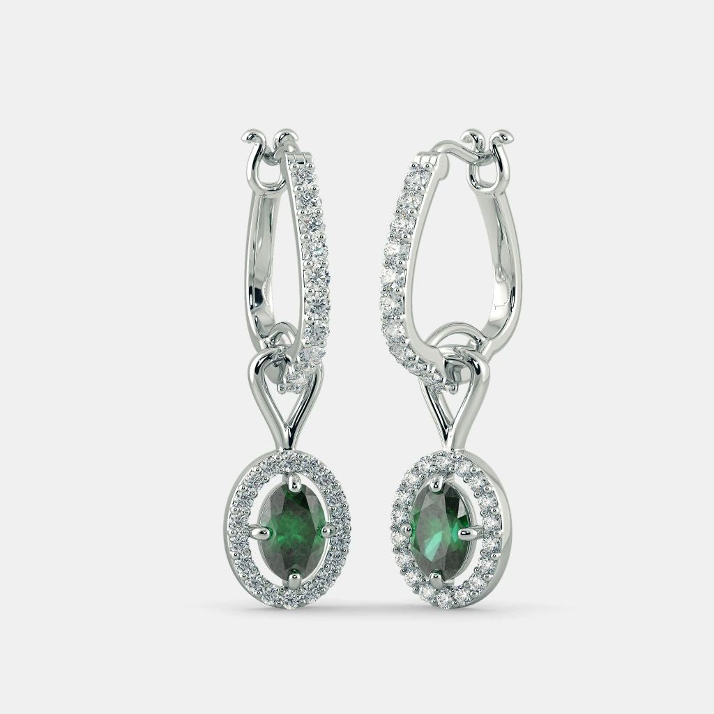 Atlantis Emerald Diamond Earrings