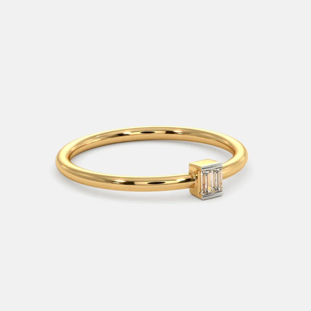 One Diamond Zircon Ring