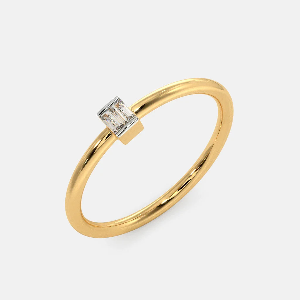 One Diamond Zircon Ring