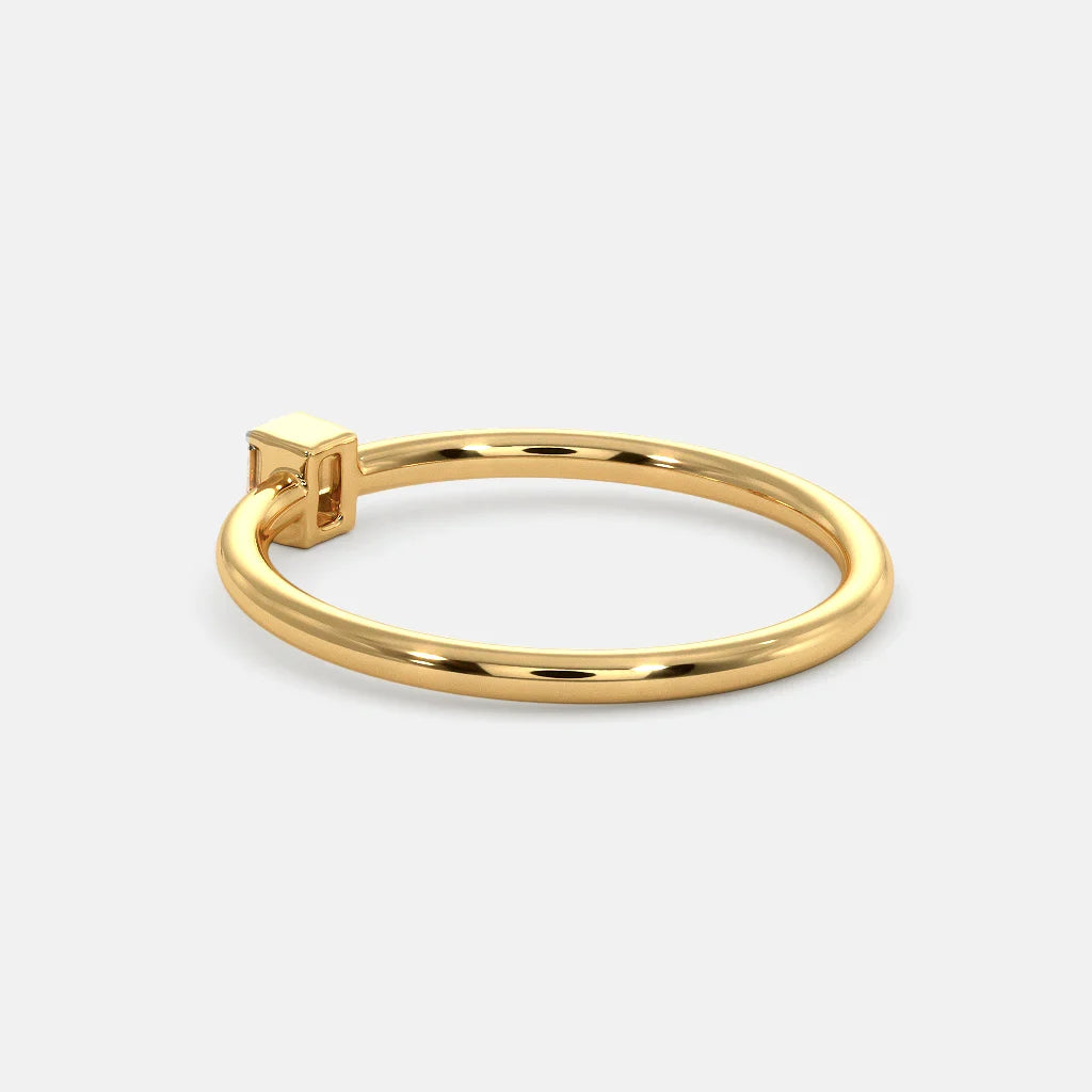 One Diamond Zircon Ring
