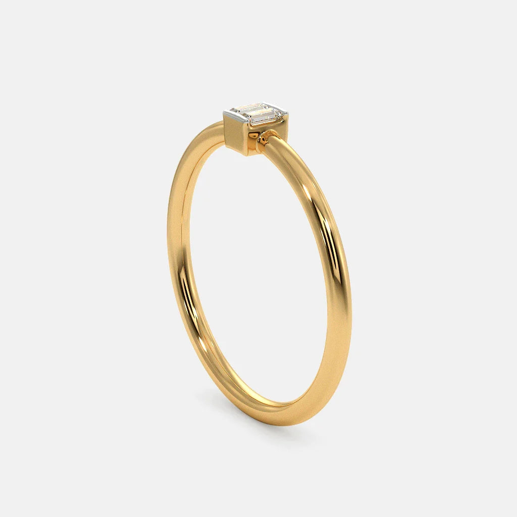 One Diamond Zircon Ring