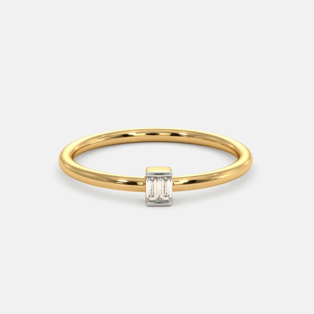 One Diamond Zircon Ring