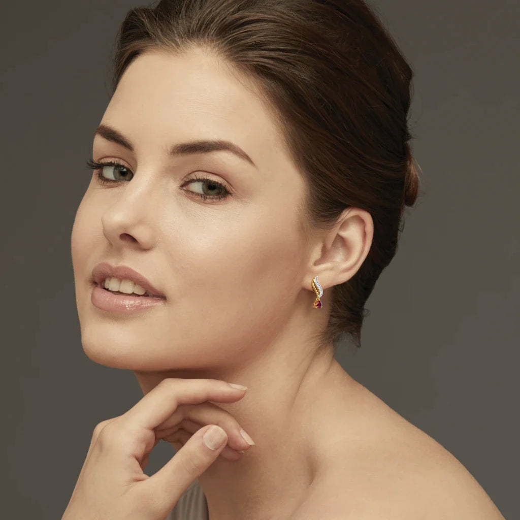 The Panache Drop Ruby Earrings