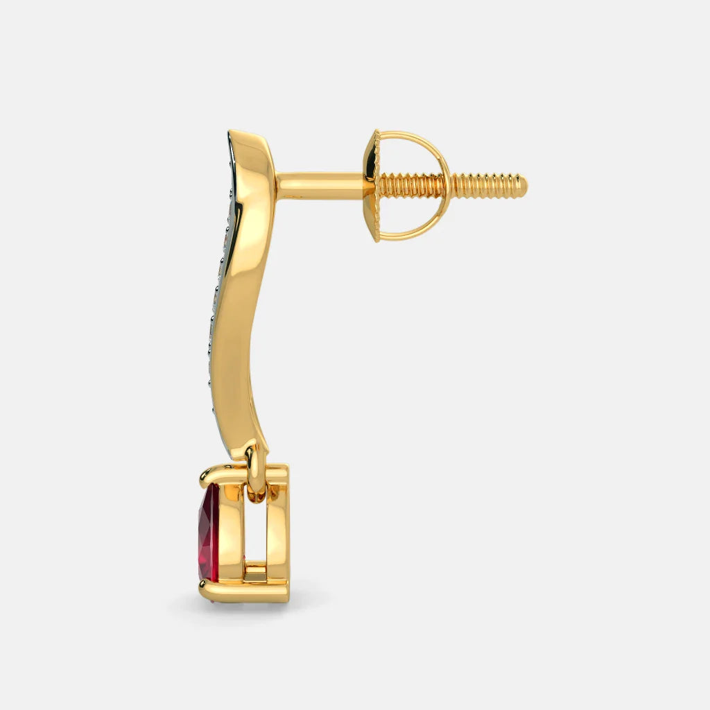 The Panache Drop Ruby Earrings