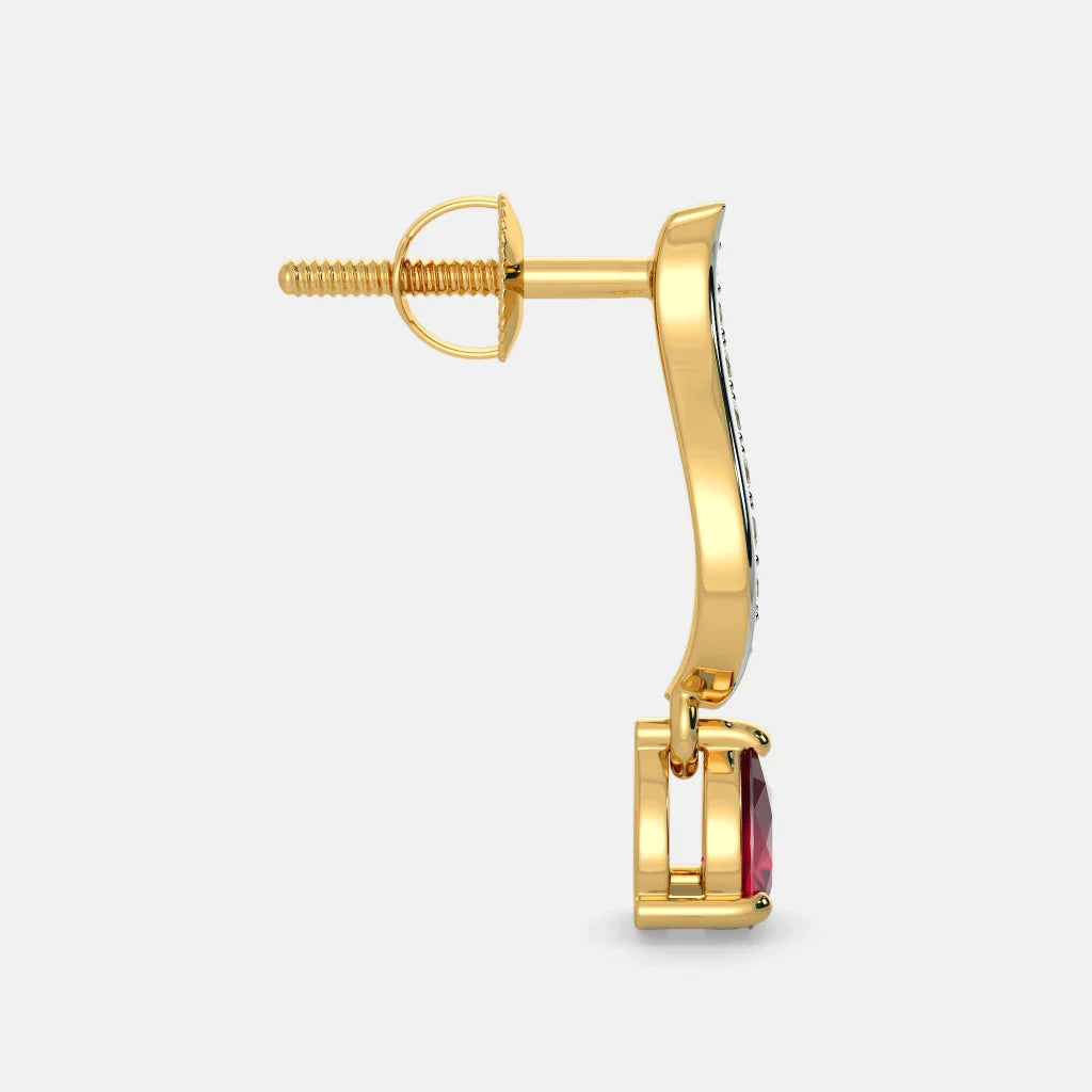 The Panache Drop Ruby Earrings
