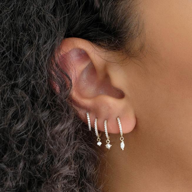 Pearl and Zircon Earrings