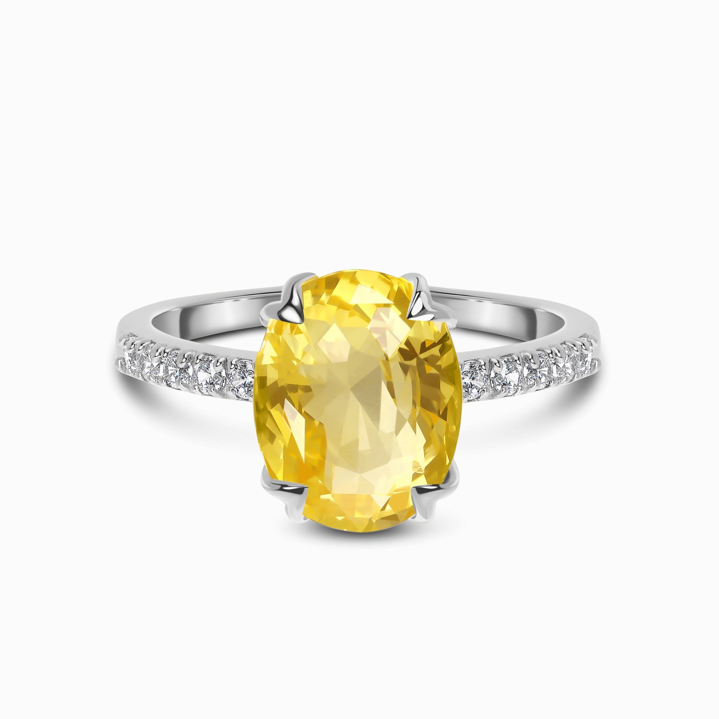 Magic Citrine Yellow Ring