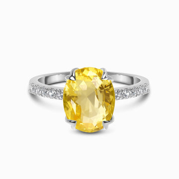 Magic Citrine Yellow Ring
