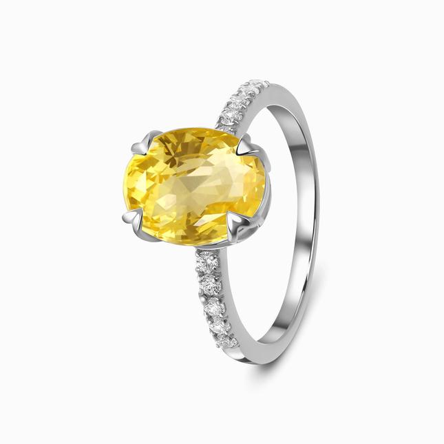 Magic Citrine Yellow Ring