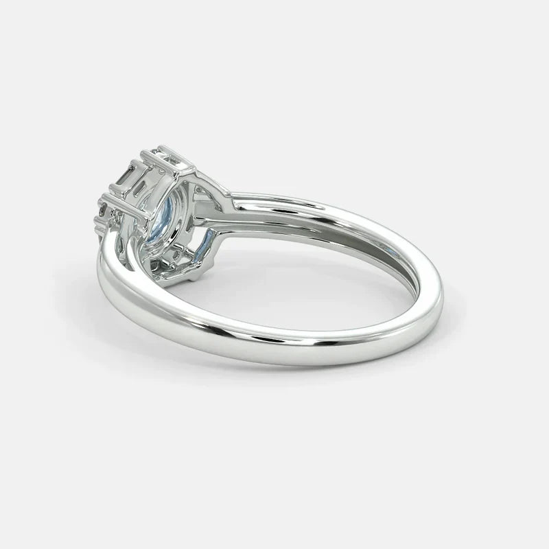 The Dazzle Aqua Marine Ring