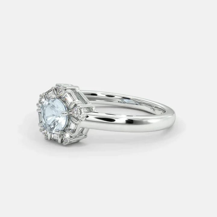 The Dazzle Aqua Marine Ring