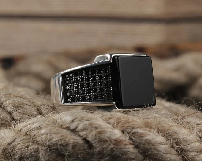 Black Turkish Onyx 925 Silver