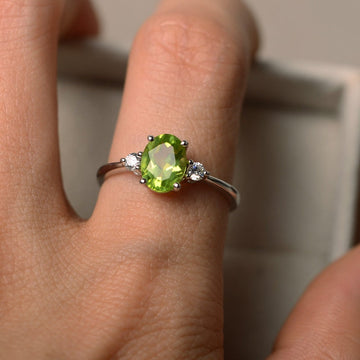 Oval Peridot Ring