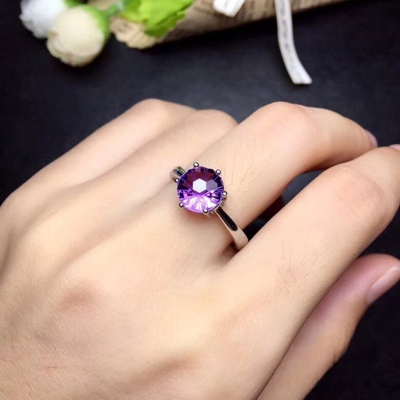 Morris Inspired Amethyst Ring