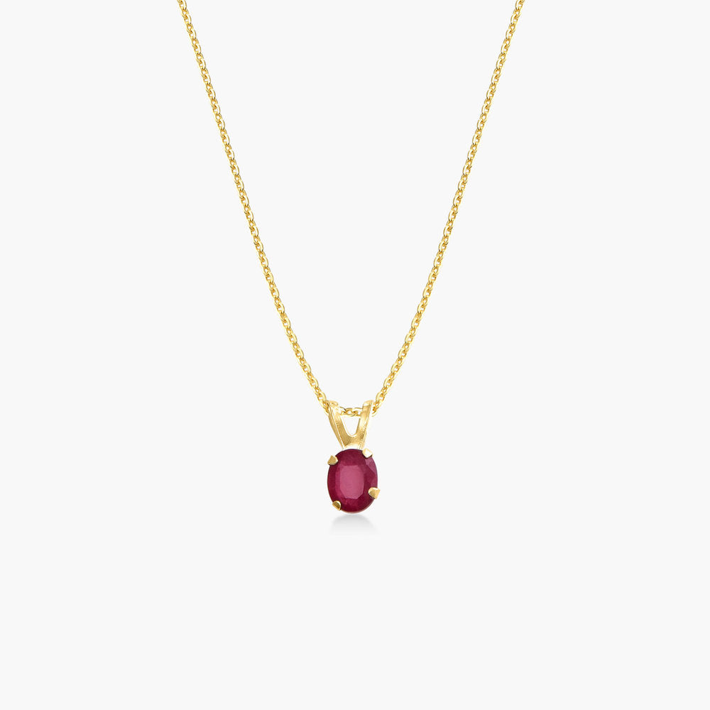 Ruby Solitaire Necklace