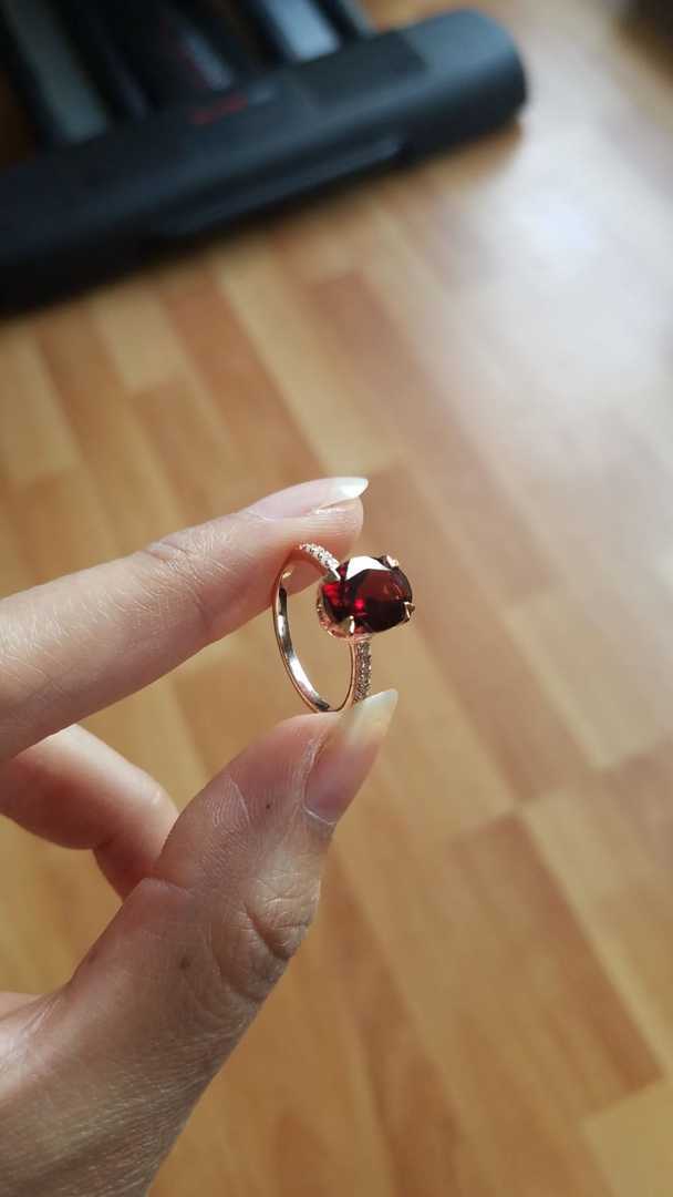 Magic Red Garnet Ring