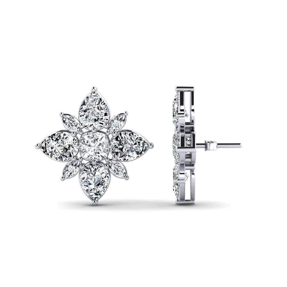 Flower Earrings Zircon