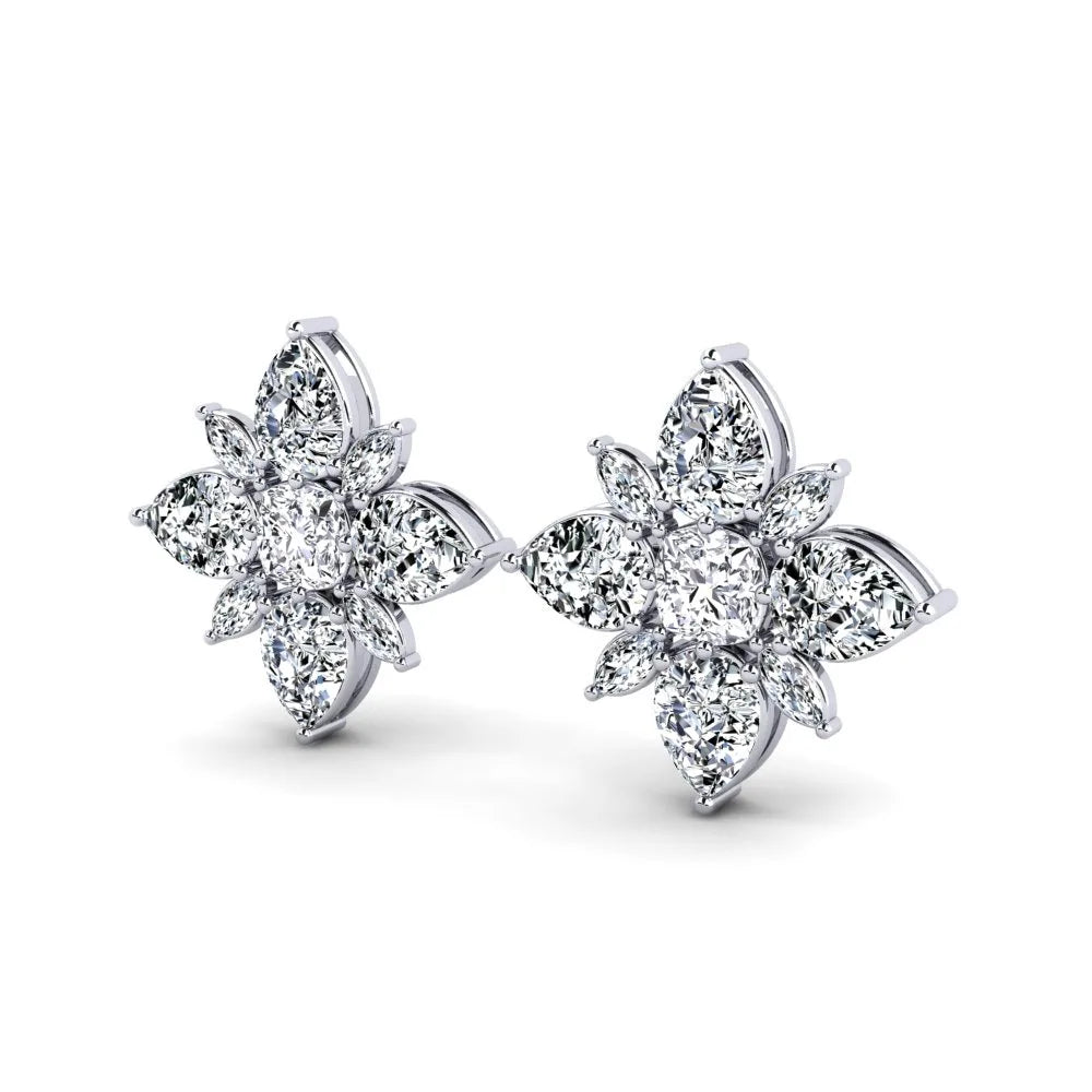 Flower Earrings Zircon