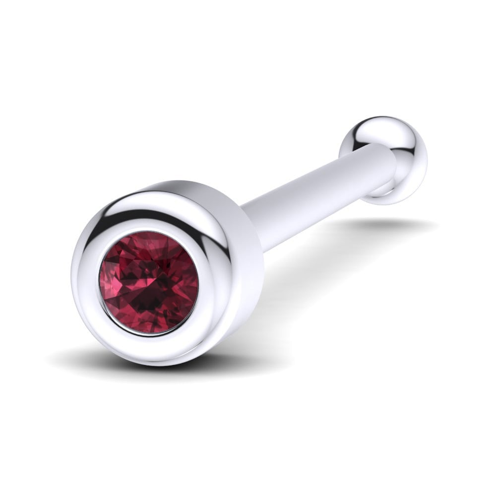 Jadeline Nose Pin Garnet