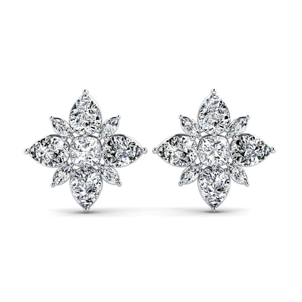 Flower Earrings Zircon