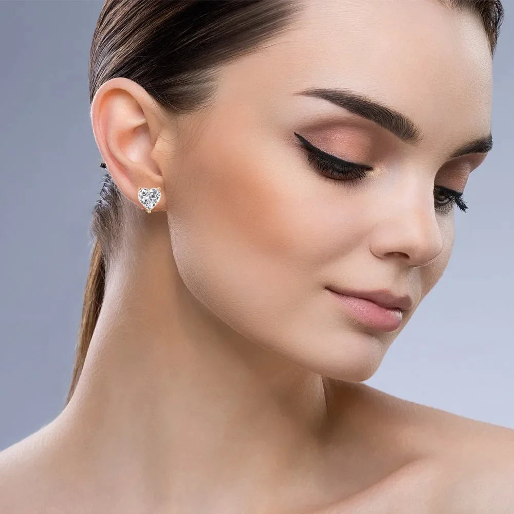 Heart Zircon Earrings