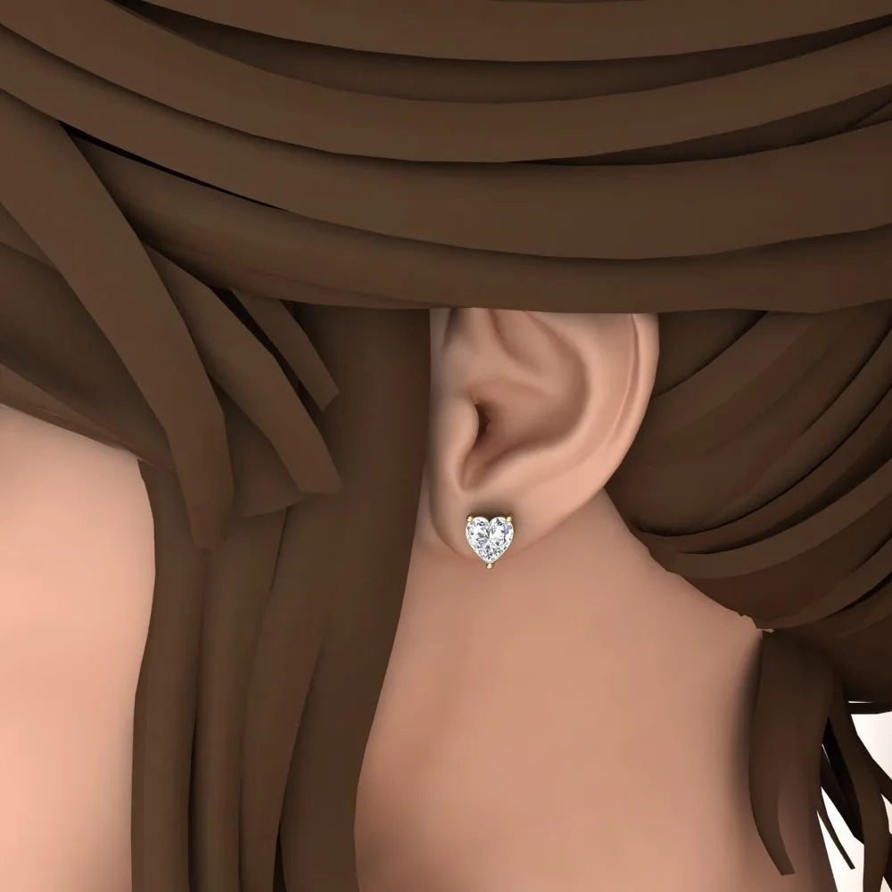 Heart Zircon Earrings